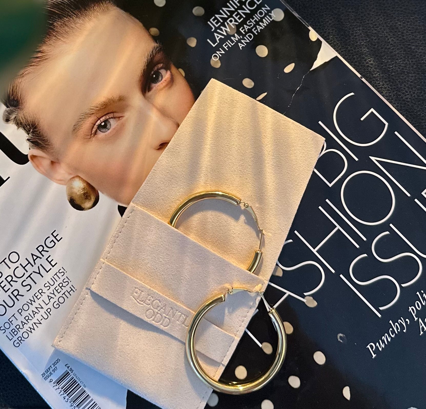 Elegantly Odd Microfibre Travel Pouch in Cream