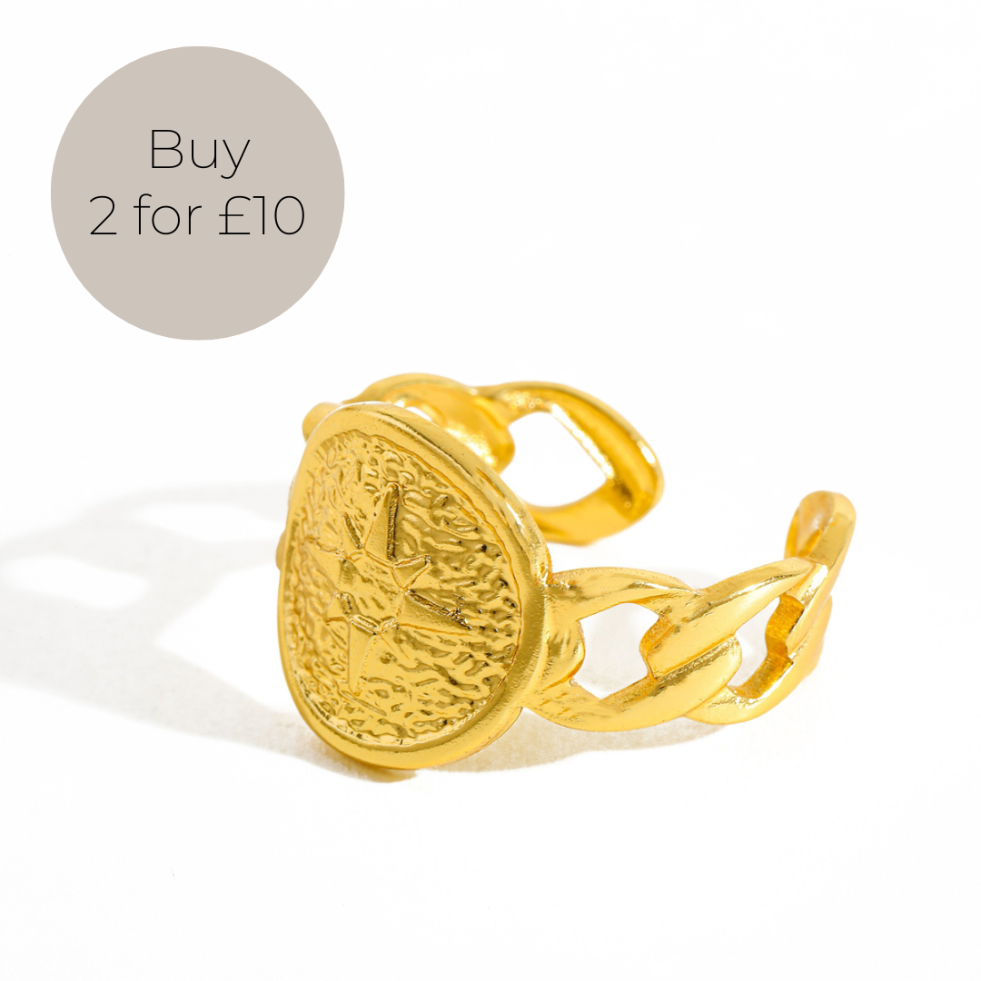 Sovereign Adjustable Ring in Gold