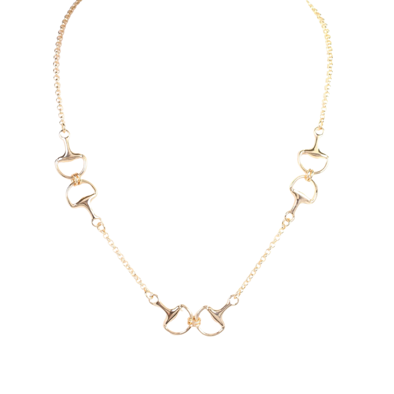 Andalusian Horse Bit Necklace in Gold