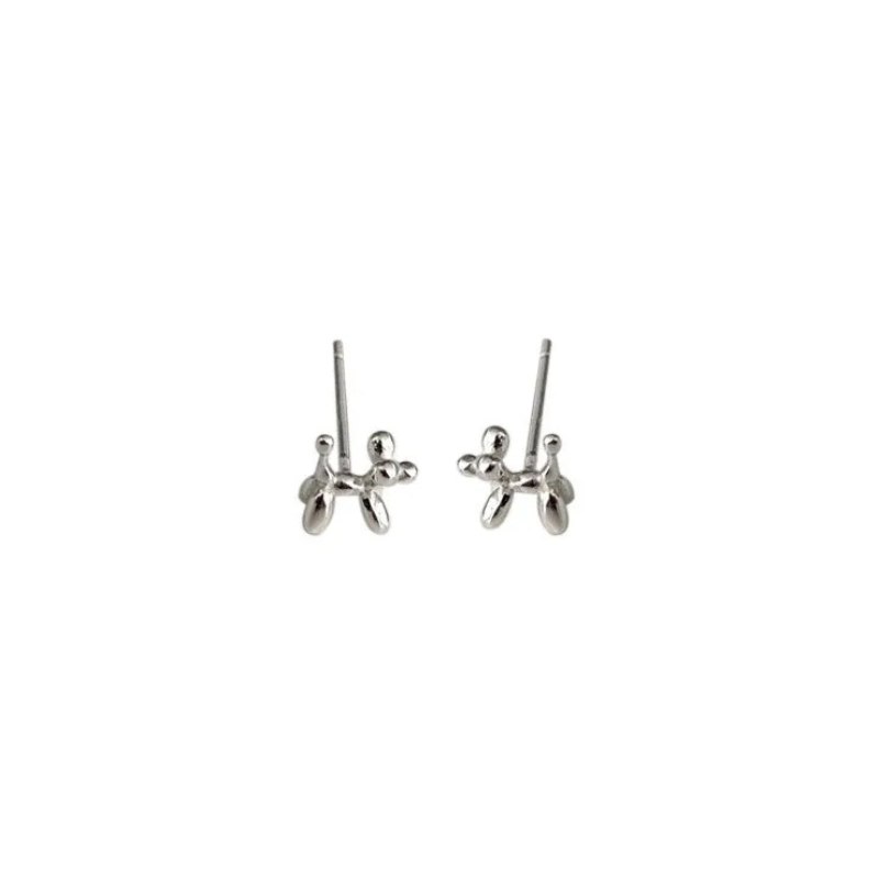 Balloon Dog Stud Earrings in 925 Sterling Silver
