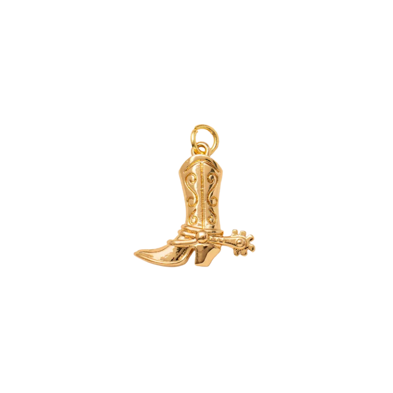 Cowboy Boot Charm in Gold