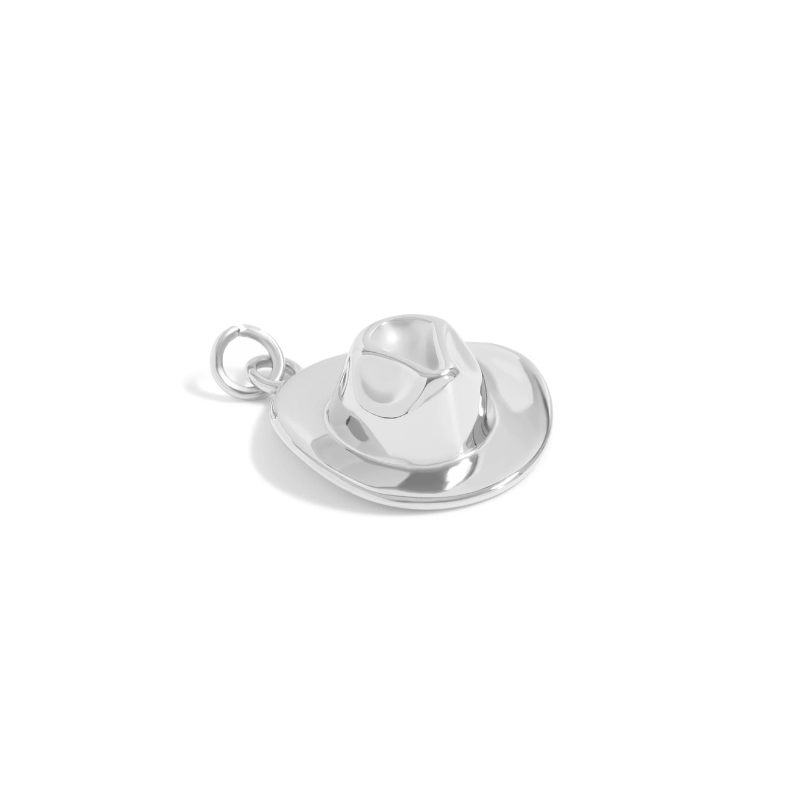 Cowboy Hat Stetson Charm in Silver