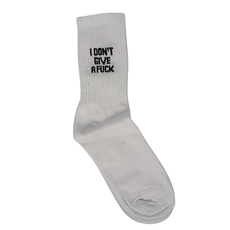 Slogan Sneaker Socks - I Don't Give A F*ck
