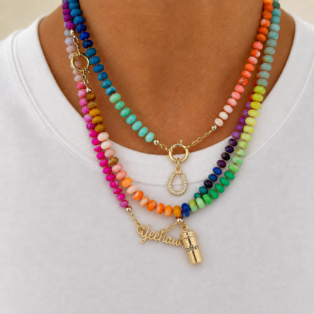 Dopamine Beaded Cham Necklace