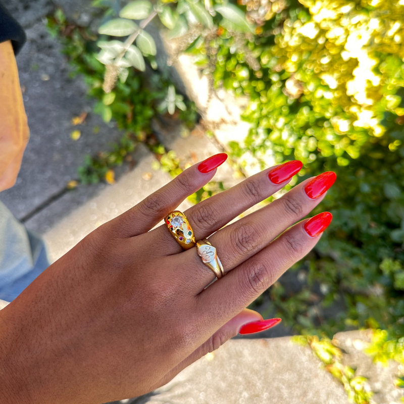 Adjustable Starburst Ring in Gold