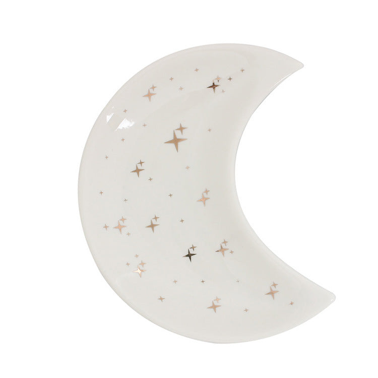 Moon Ceramic Jewel Dish in White