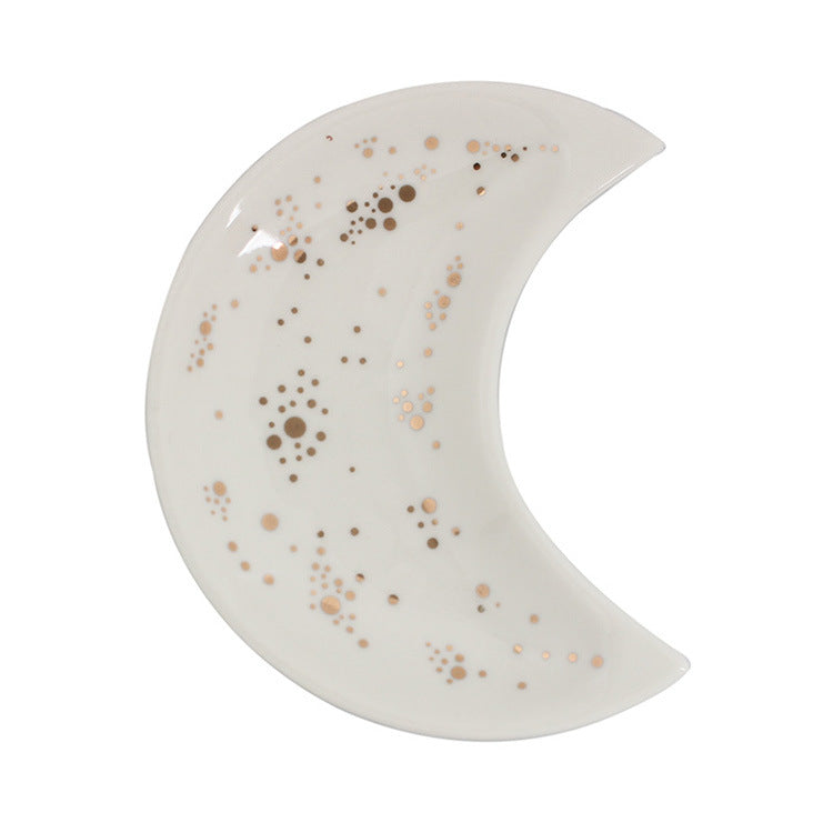 Moon Ceramic Jewel Dish in White