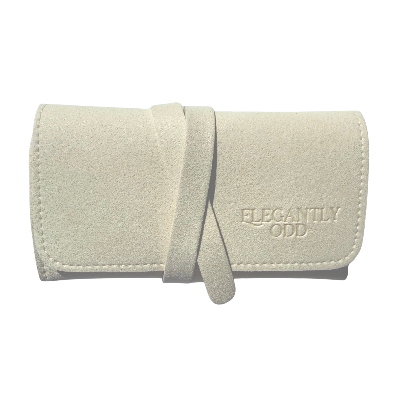 Elegantly Odd Microfibre Travel Case in Cream