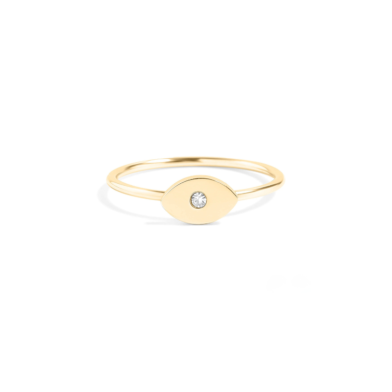 Evil Eye Ring in Gold