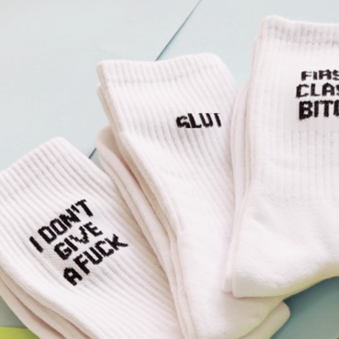 Sassy Slogan Sports Socks