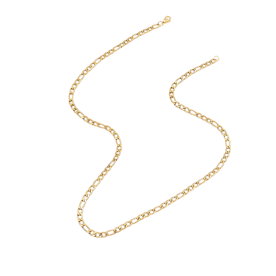 Figaro link Chain Necklace in Gold