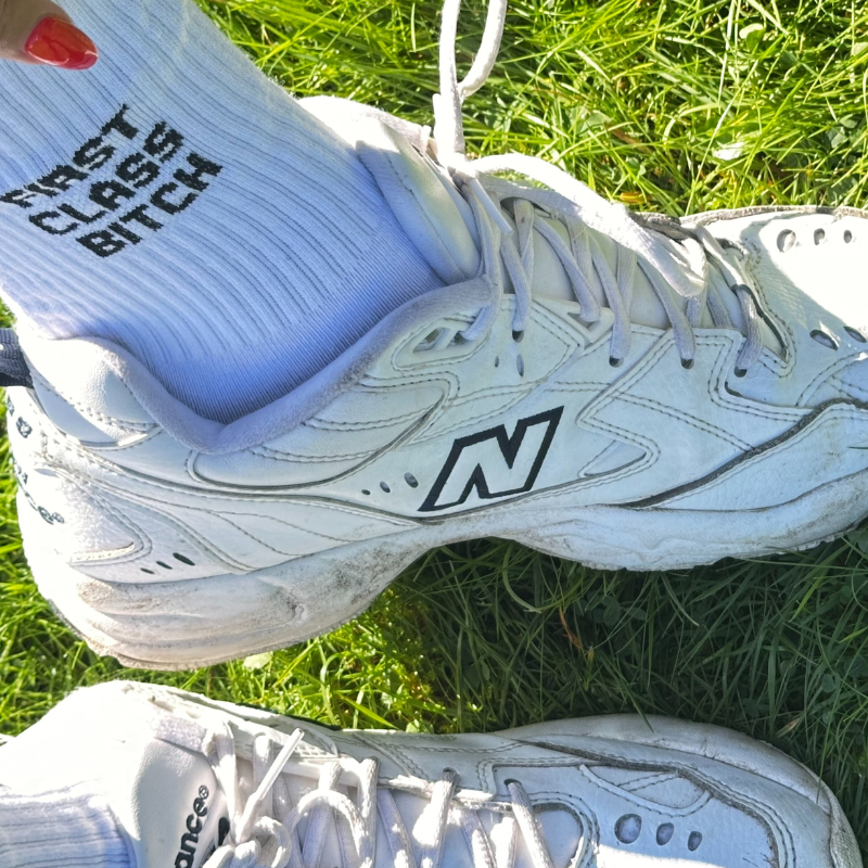 Slogan Sneaker Socks - First Class B*tch