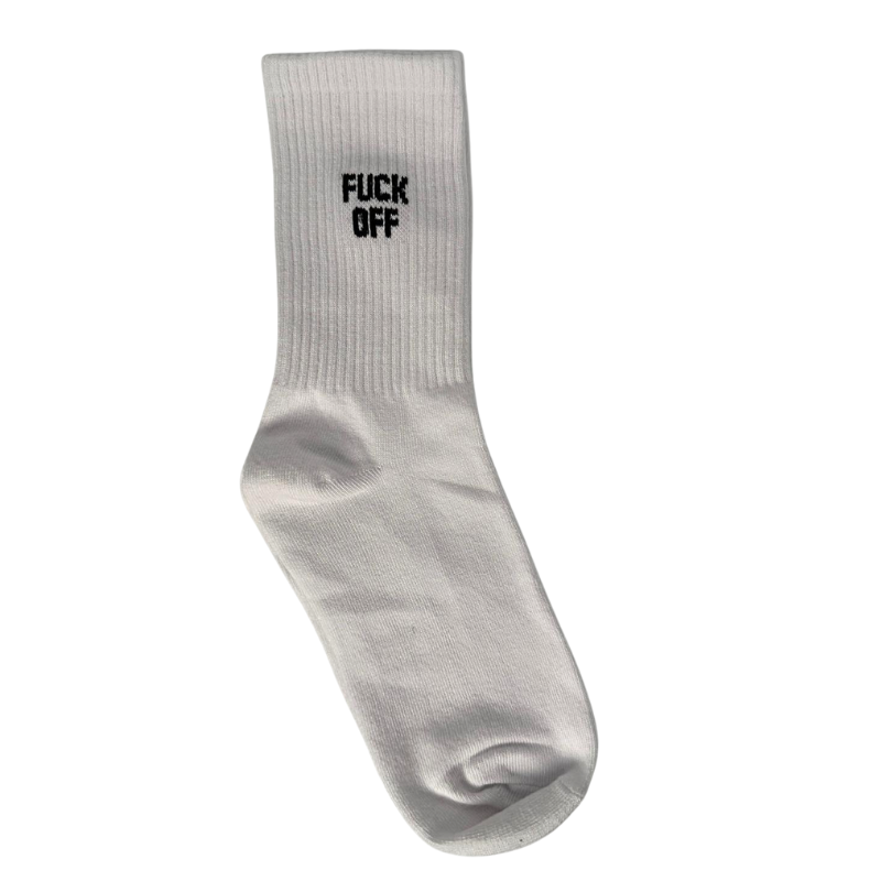 Slogan Sneaker Socks - F*ck Off