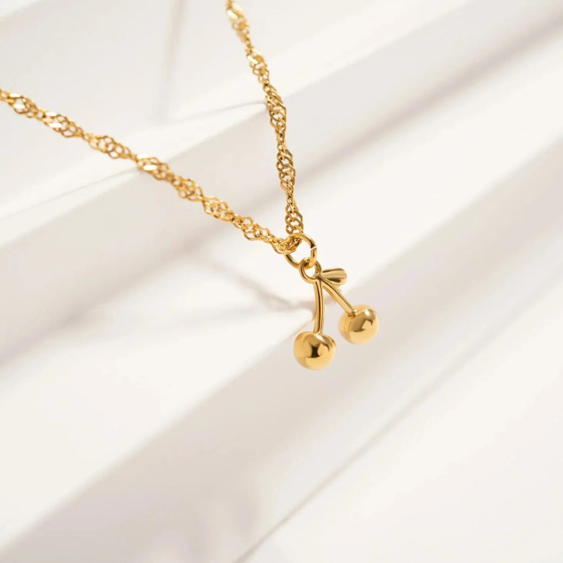 Cherry Charm in Gold