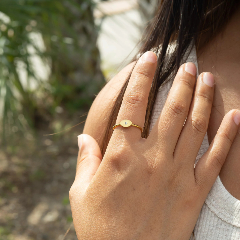 Evil Eye Ring in Gold
