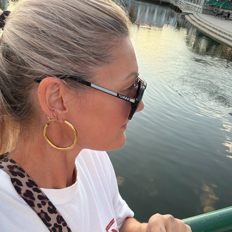 Solid Hoop Earrings in Gold