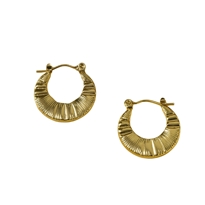 18K Gold Plated Hoop Earrings