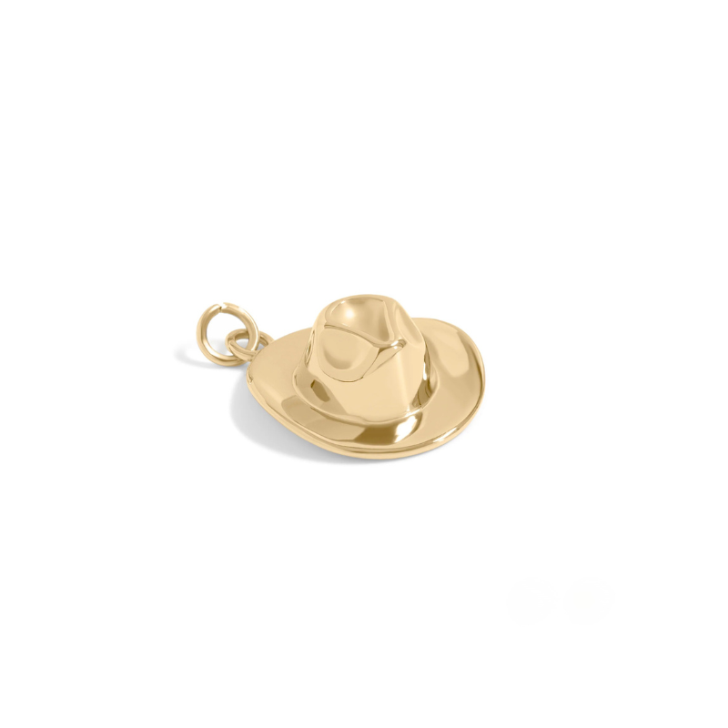Cowboy Hat Stetson Charm in Gold