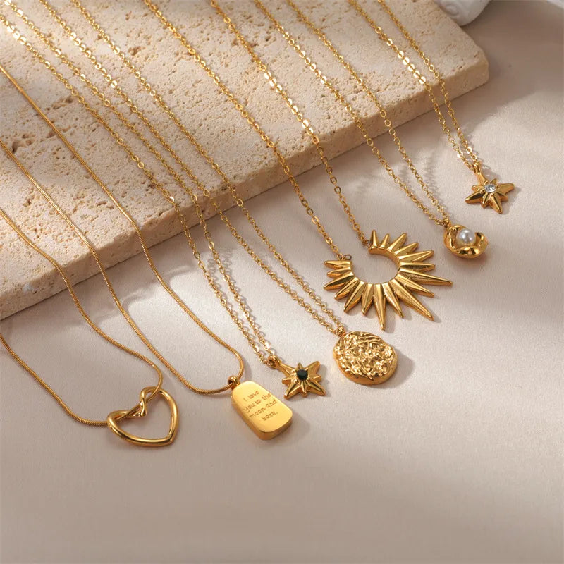 Sunburst Necklace in Gold