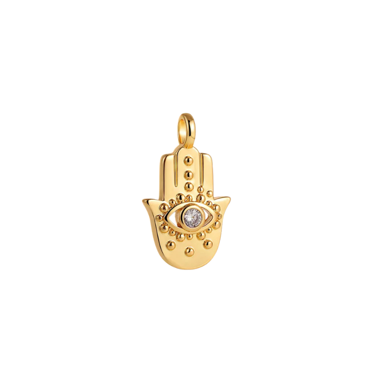 Hamsa Hand Charm in Gold
