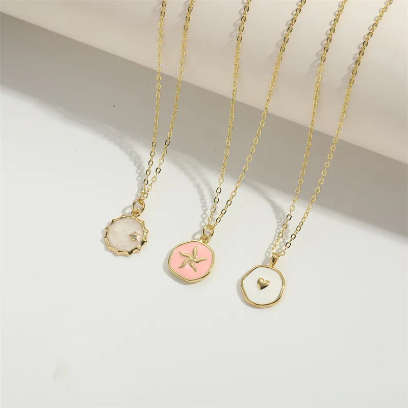Heart Charm Pendant Necklace in Gold