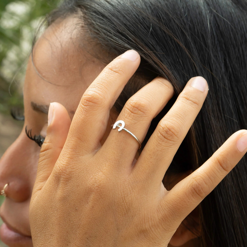 Horseshoe Ring in Silver