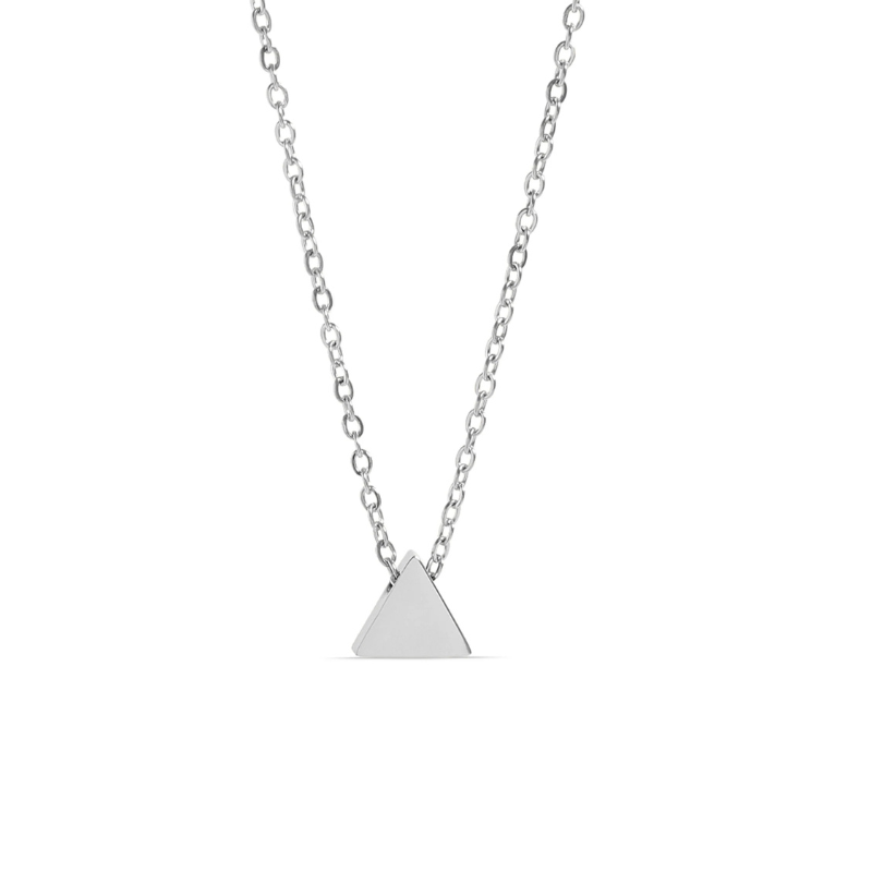 Mini Triangle Necklace in Silver
