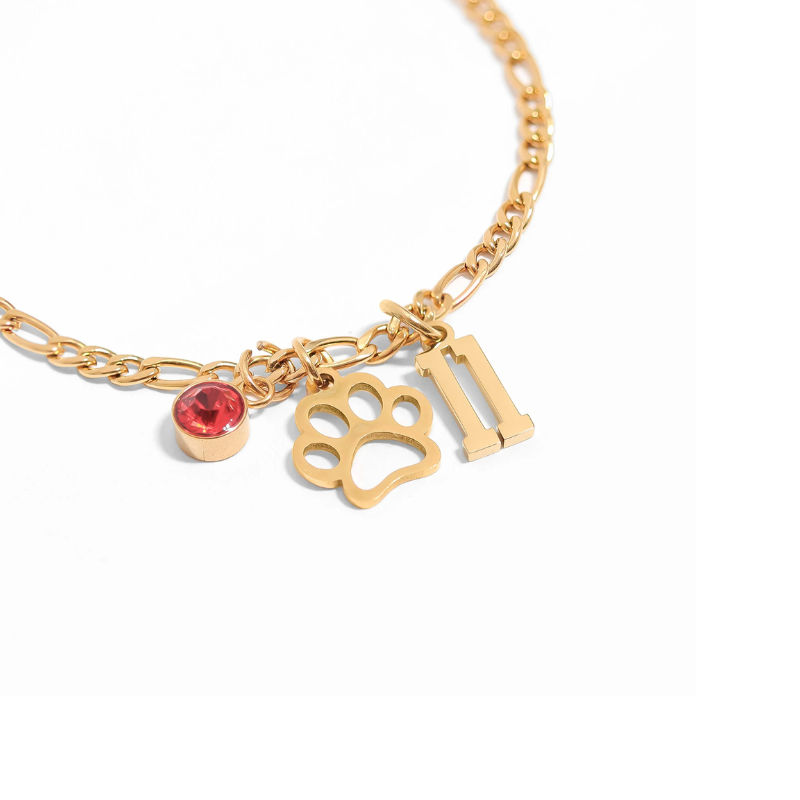 Paw Print Charm in Gold