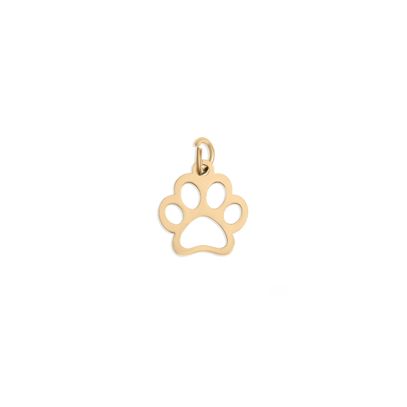 Paw Print Charm in Gold