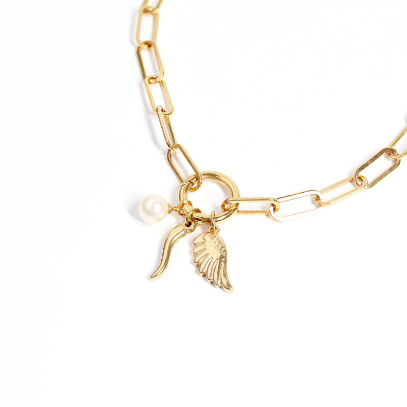 Pearl Charm in Gold