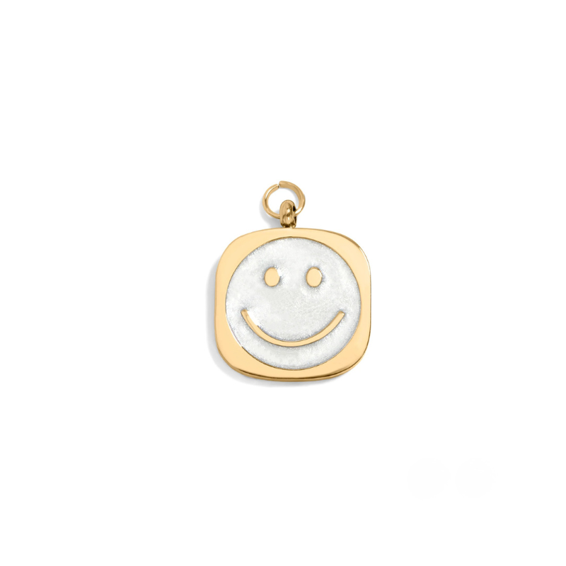 Smiley Face Charm in Gold