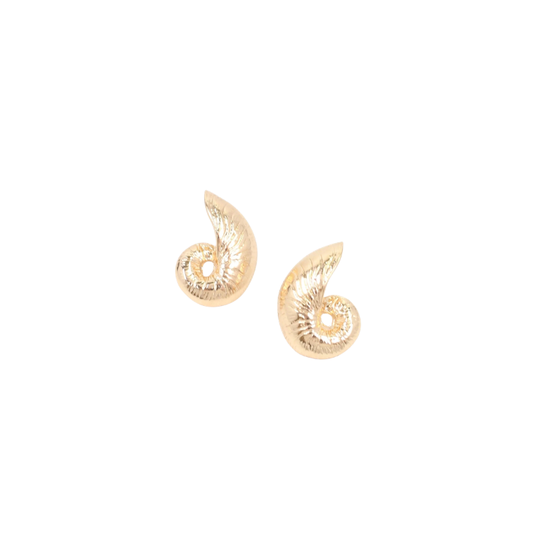 Shell Coastal Earrings in Gold