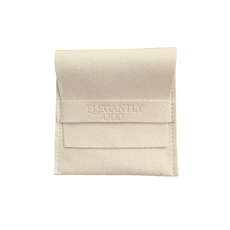 Elegantly Odd Microfibre Travel Pouch in Cream